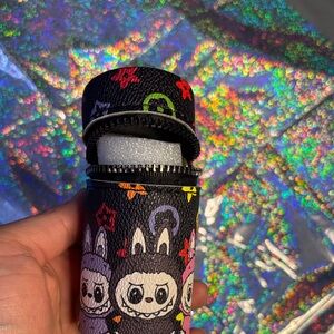 Kids Black and Multicolor Character Print Pouch